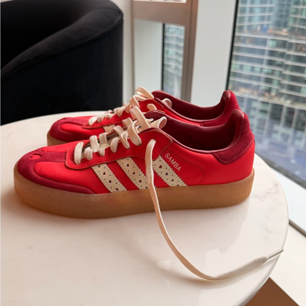 adidas Samba Red and White Shoes